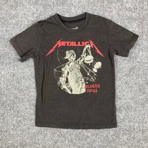 Metallica T Shirt Youth 4T Black And Justice For All Band Tee